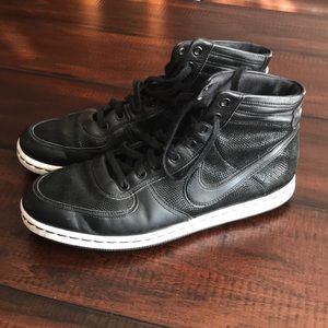 Black sparkly snakeskin print Nike high tops
